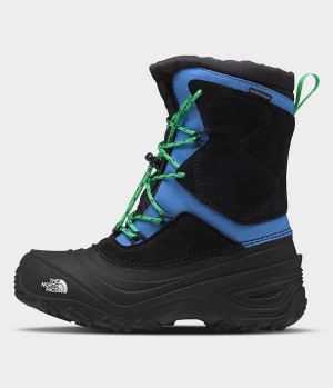 Botte Hiver The North Face Alpenglow V Imperméables Garcon Bleu Noir | FRANCE NQVSC