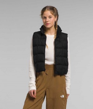 Gilet The North Face Lhotse Reversible Femme Noir | FRANCE DBPQR