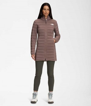 Parka The North Face Belleview Stretch Down Femme Marron | FRANCE MOQXL