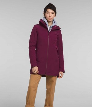 Parka The North Face ThermoBall™ Eco Triclimate® Femme Bordeaux | FRANCE HOLTY