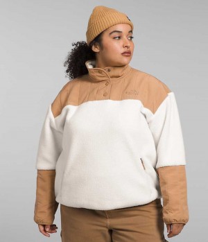 Pulls De Golf The North Face Plus Cragmont Fleece ¼-Snap Femme Blanche | FR GHKNA