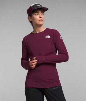 Pulls De Golf The North Face Summit Series FUTUREFLEECE™ Crew Femme Bordeaux | FRANCE ZVBEG