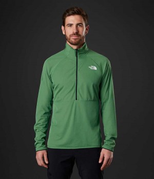 Pulls De Golf The North Face Summit Series FUTUREFLEECE™ LT ½-Zip Homme Vert | FR PCZHA