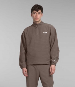 Pulls De Golf The North Face Tekware™ Grid ¼-Zip Homme Marron | FR KRSOU