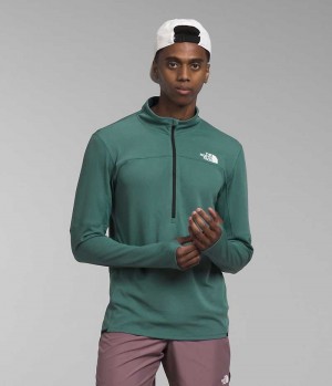 Sweatshirt The North Face Sunriser ¼-Zip Homme Vert | PARIS GJESH