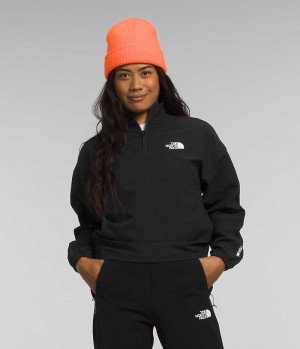 Sweatshirt The North Face Tekware™ Grid 1/4 Zip Femme Noir | FR BENRK