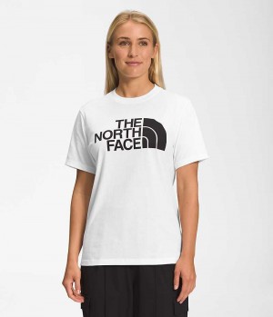 T-Shirt The North Face Corta Sleeve Half Dome Femme Blanche | FR UQJYM