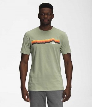 T-Shirt The North Face Corta Sleeve Tequila Sunrise Homme Vert | PARIS BPNQA