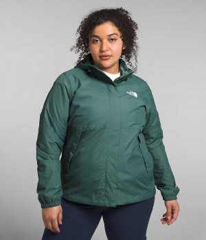 Veste Imperméable The North Face Plus Antora Femme Vert | FRANCE GYVFB