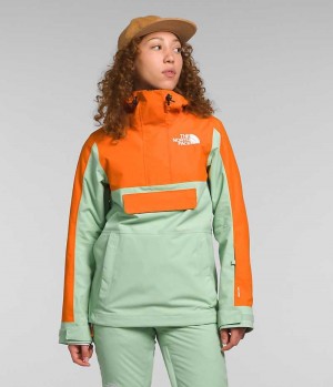 Vestes Isolées The North Face Driftview Anorak Femme Menthe Orange | PARIS RXBNJ