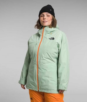 Vestes Isolées The North Face Plus ThermoBall™ Eco Snow Triclimate® Femme Menthe | FR QWHPI