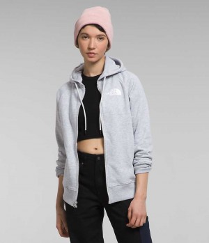 Vestes Polaires The North Face Brand Proud Full-Zip Hoodie Femme Grise Clair | FRANCE TFOQN