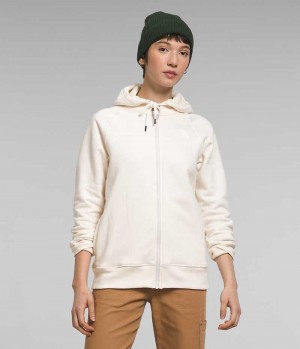 Vestes Polaires The North Face Brand Proud Full-Zip Hoodie Femme Blanche | PARIS SJLKR