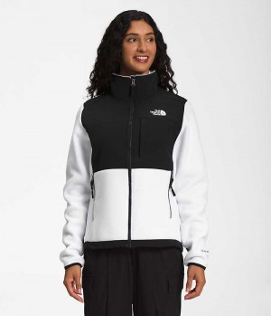 Vestes Polaires The North Face Denali Femme Blanche Noir | PARIS KCNTZ