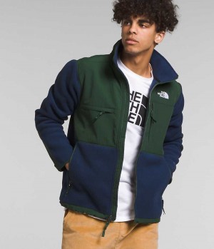 Vestes Polaires The North Face Denali Homme Bleu Marine Vert | FRANCE XRNOW