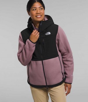 Vestes Polaires The North Face Denali Hoodie Femme Fushia Noir | FR QEOLI