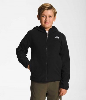 Vestes Polaires The North Face Glacier Full-Zip Encapuchonné Garcon Noir | FR UKBHL