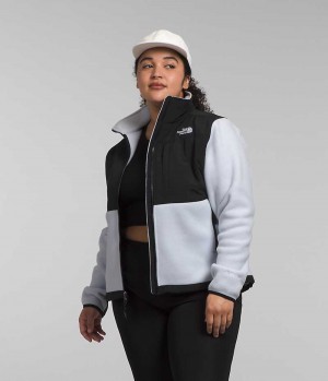 Vestes Polaires The North Face Plus Denali Femme Noir Blanche | FR UJKEF