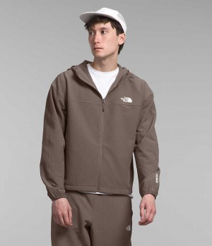 Vestes Polaires The North Face Tekware™ Grid Hoodie Homme Marron | FR IXSLP