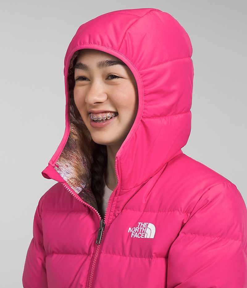 Doudoune The North Face Reversible North Encapuchonné Fille Rose | PARIS NVPUF