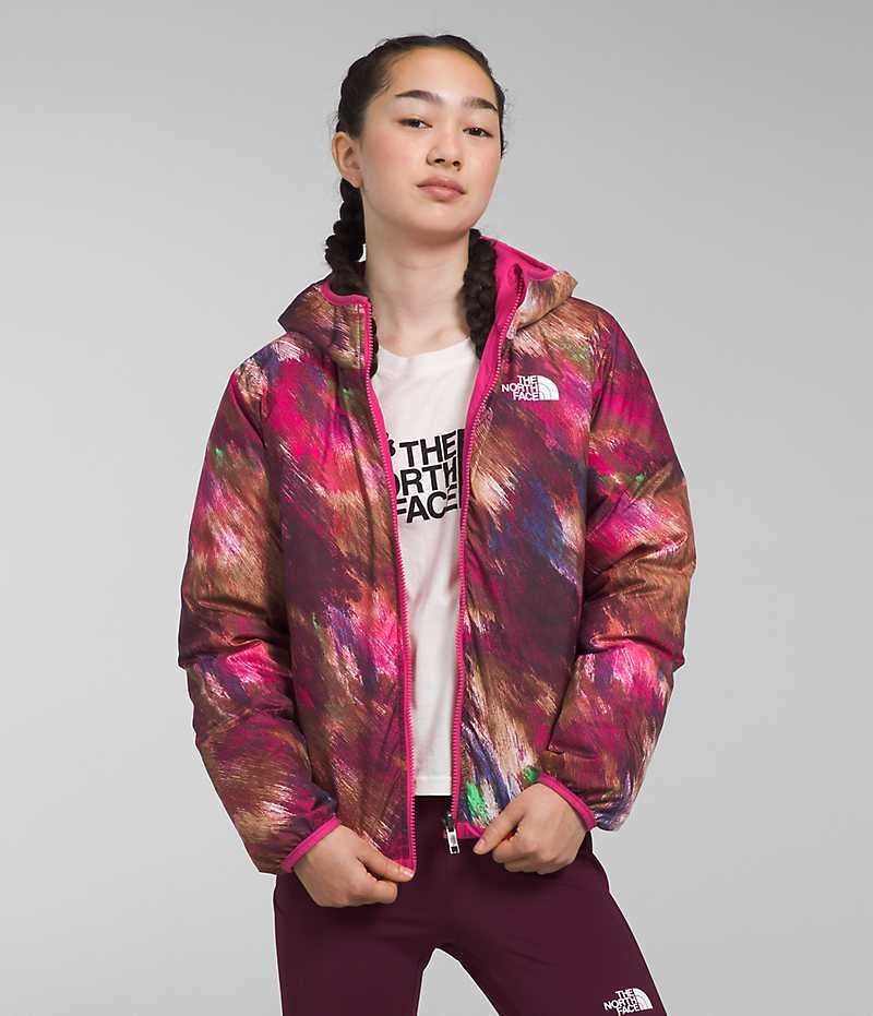 Doudoune The North Face Reversible North Encapuchonné Fille Rose | PARIS NVPUF