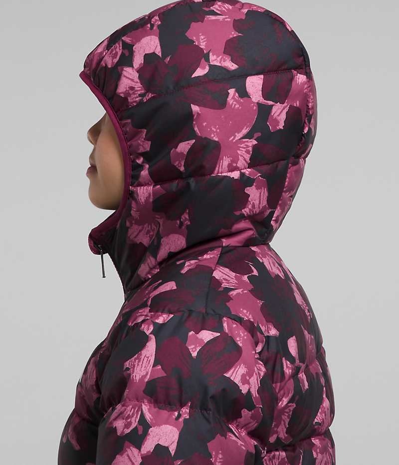 Doudoune The North Face Reversible North Encapuchonné Fille Fushia | FR WEBDM