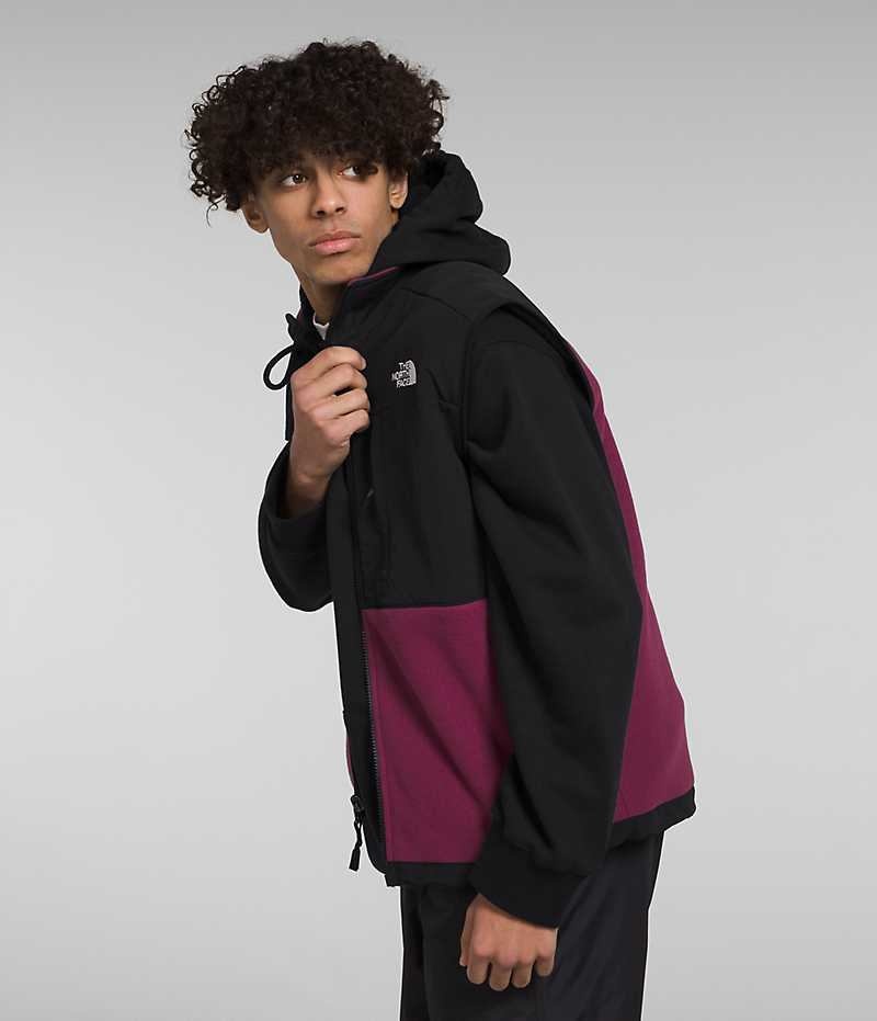 Gilet The North Face Denali Homme Fushia Noir | FR CSKET