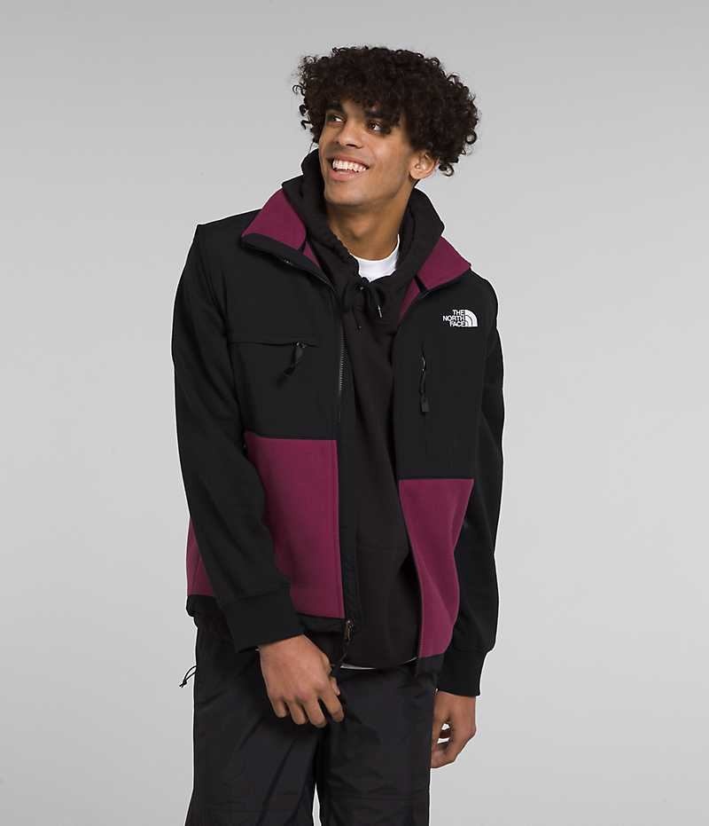 Gilet The North Face Denali Homme Fushia Noir | FR CSKET