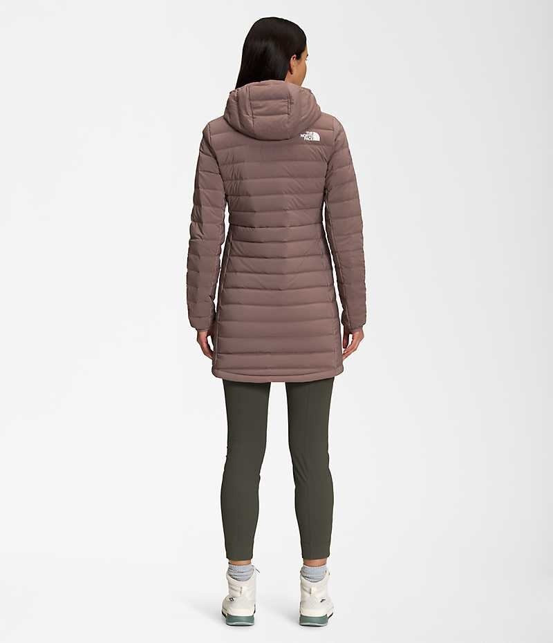 Parka The North Face Belleview Stretch Down Femme Marron | FRANCE MOQXL