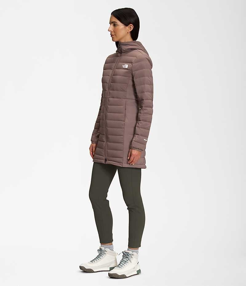 Parka The North Face Belleview Stretch Down Femme Marron | FRANCE MOQXL