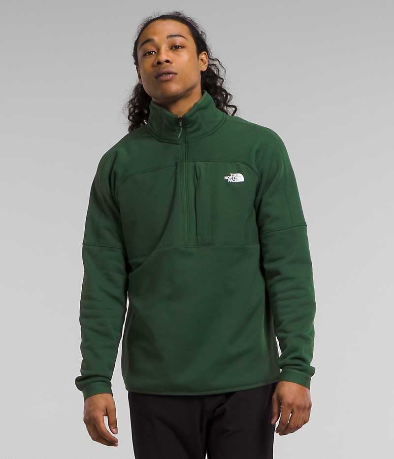 Pulls De Golf The North Face Canyonlands High Altitude ½-Zip Homme Vert | PARIS EDGKT