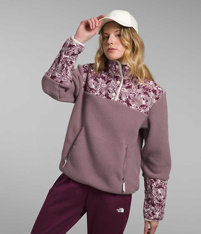 Pulls De Golf The North Face Cragmont Fleece ¼-Snap Femme Fushia | FR UHFCQ