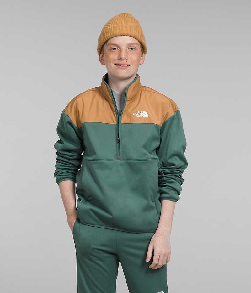 Pulls De Golf The North Face D\'hiver Warm ½-Zip Garcon Vert | FR NKGWB