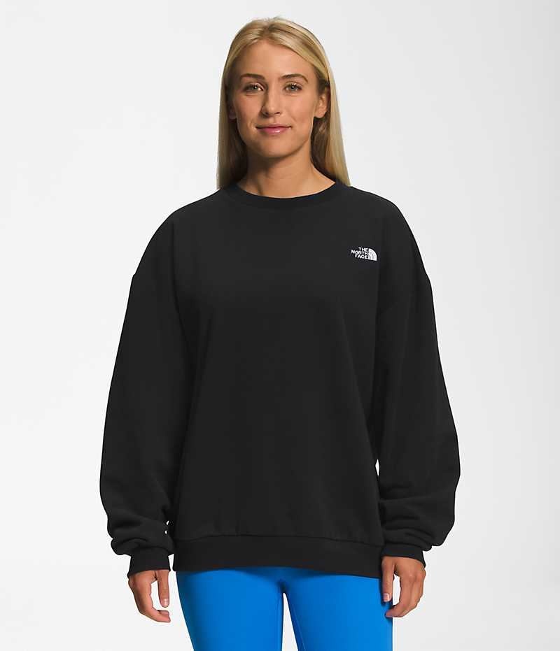 Pulls De Golf The North Face Felted Fleece Crew Femme Noir | FR FBALD