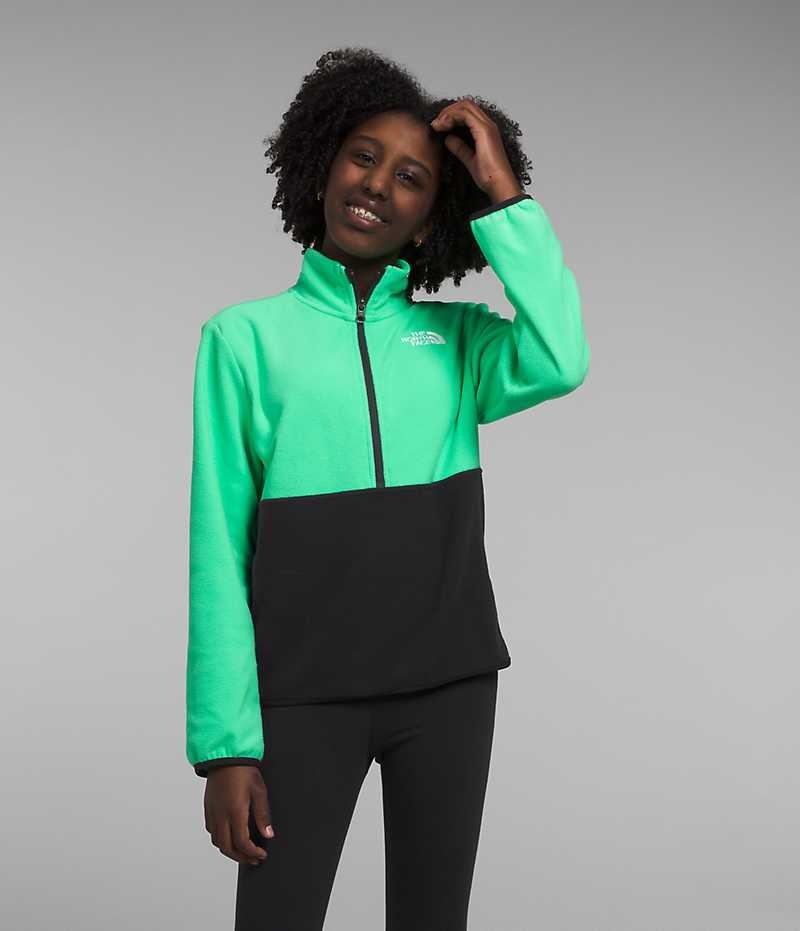 Pulls De Golf The North Face Glacier ¼-Zip Fille Vert | PARIS UKMOT