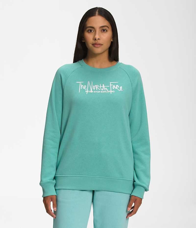 Pulls De Golf The North Face Graphique Injection Crew Femme Turquoise | PARIS AUFIT