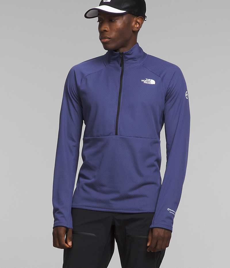 Pulls De Golf The North Face Summit Series FUTUREFLEECE™ LT ½-Zip Homme Bleu | FRANCE LQFAC