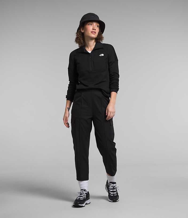 Sweatshirt The North Face Canyonlands High Altitude ½-Zip Femme Noir | FRANCE DVXKR