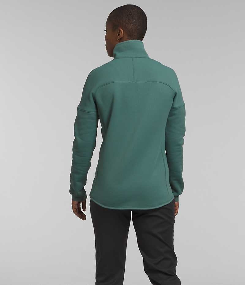 Sweatshirt The North Face Canyonlands High Altitude ½-Zip Femme Vert | PARIS AZMLE