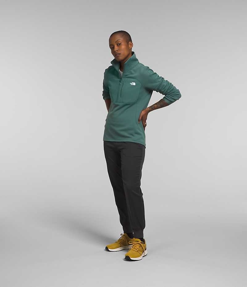 Sweatshirt The North Face Canyonlands High Altitude ½-Zip Femme Vert | PARIS AZMLE