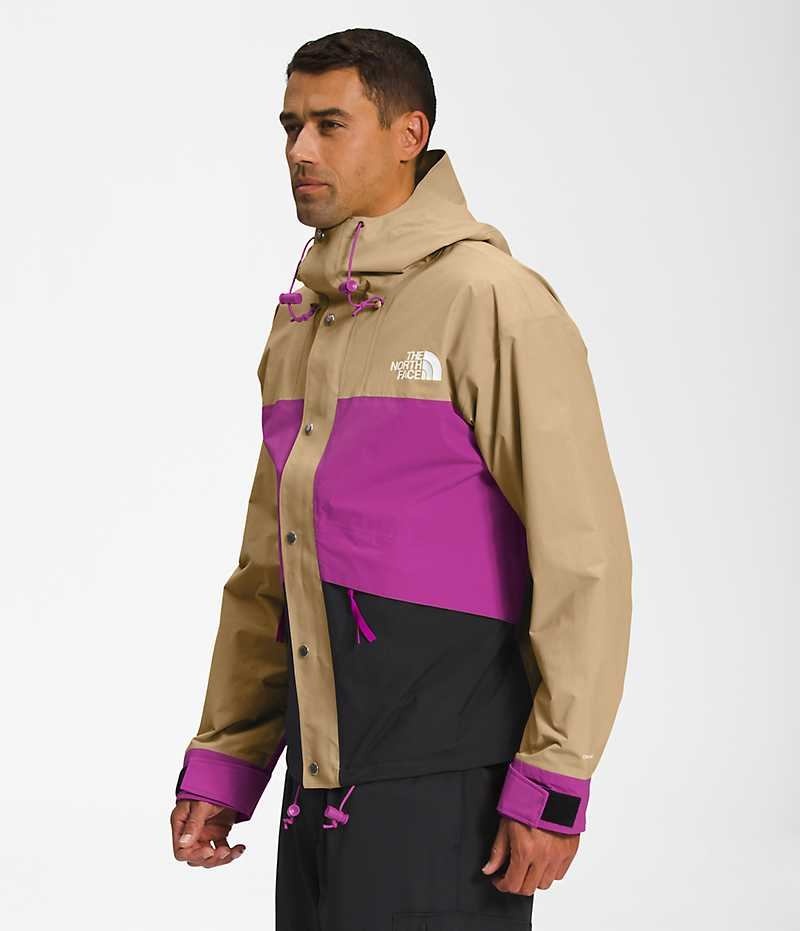 Veste Imperméable The North Face 86 Retro Mountain Homme Kaki Violette Noir | FR BJLFU