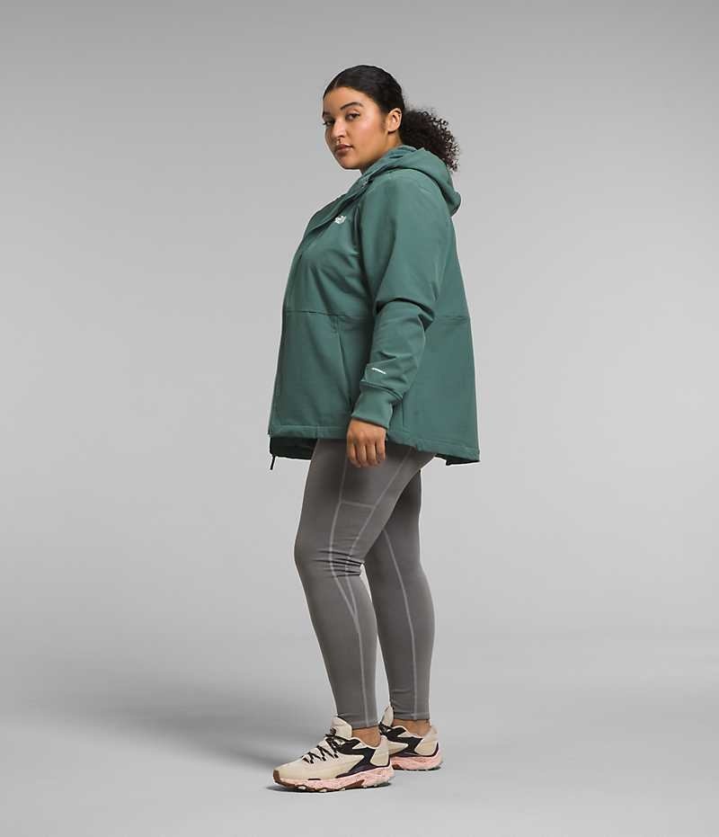 Veste Softshell The North Face Plus Shelbe Raschel Hoodie Femme Vert | FRANCE GKOJN