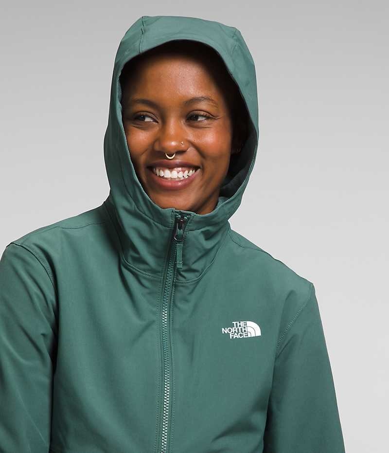 Veste Softshell The North Face Shelbe Raschel Hoodie Femme Vert | PARIS RKQHF