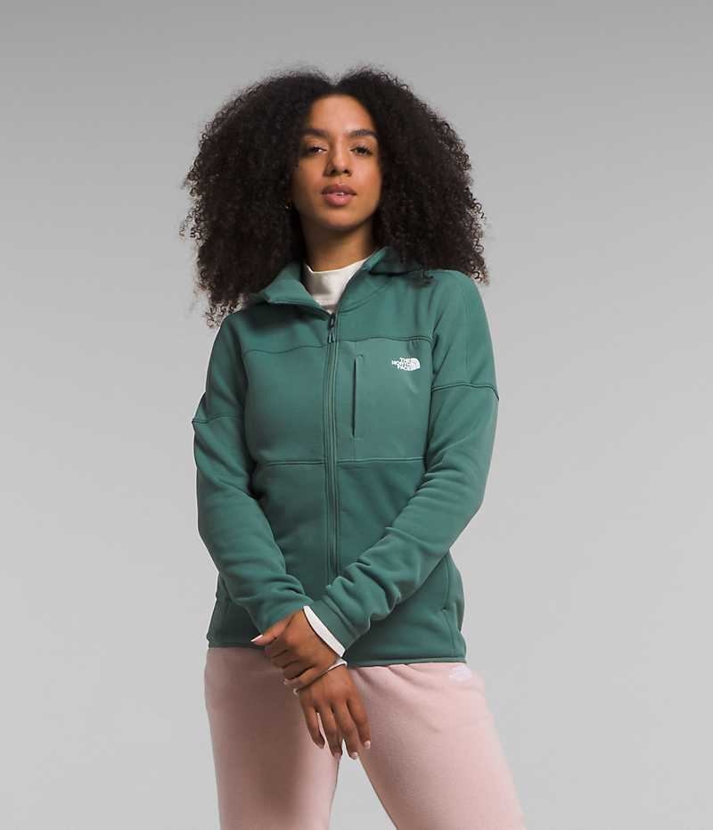 Vestes Polaires The North Face Canyonlands High Altitude Hoodie Femme Vert | FRANCE ORJQS