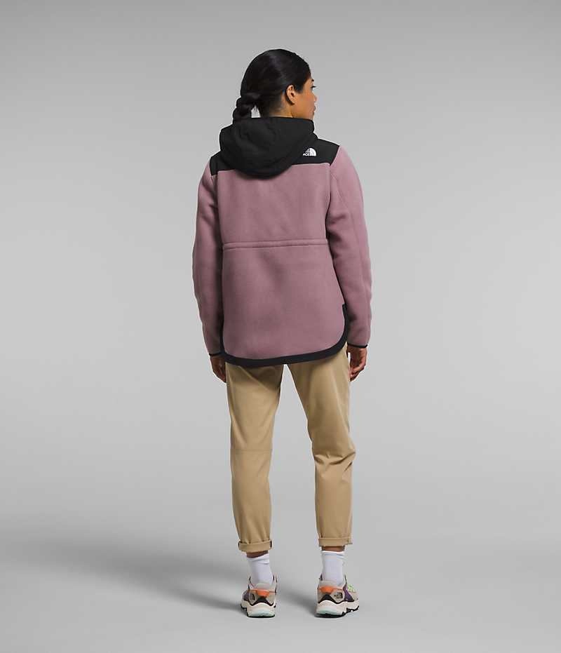 Vestes Polaires The North Face Denali Hoodie Femme Fushia Noir | FR QEOLI