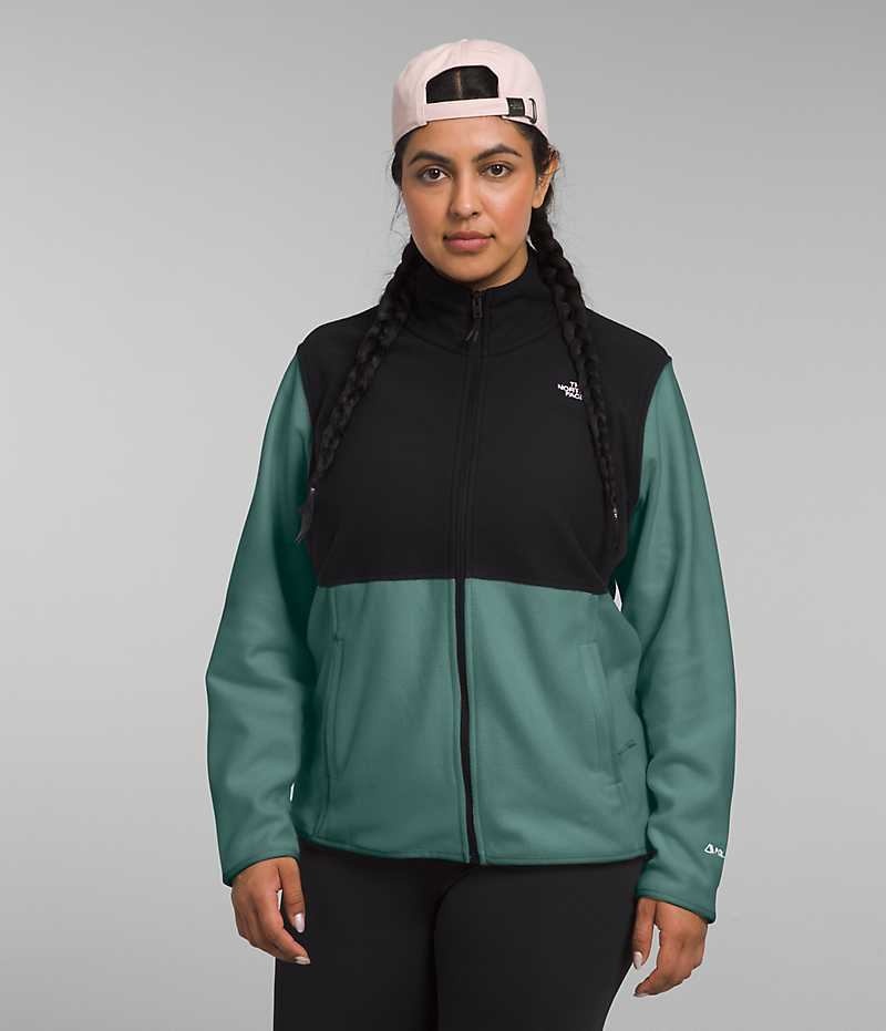 Vestes Polaires The North Face Plus Alpine Polartec® 100 Femme Noir Vert | FRANCE XYHIP