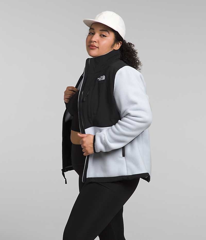 Vestes Polaires The North Face Plus Denali Femme Noir Blanche | FR UJKEF