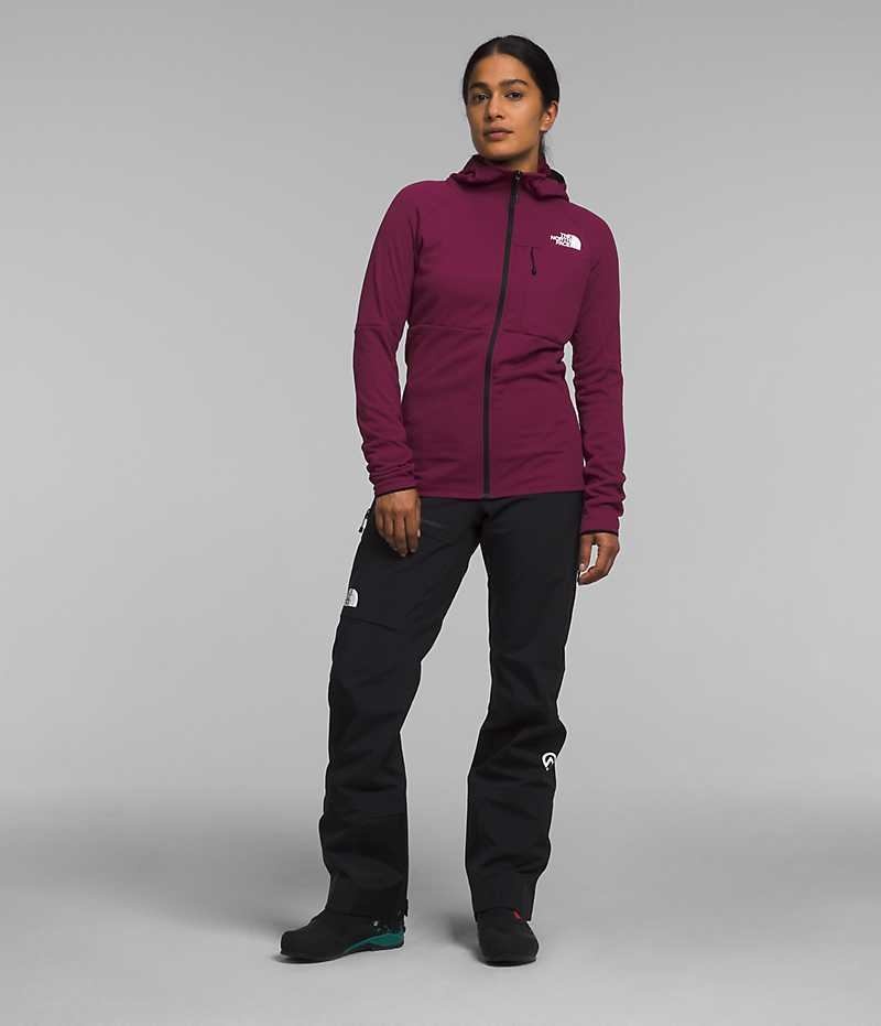 Vestes Polaires The North Face Summit Series FUTUREFLEECE™ Full-Zip Hoodie Femme Bordeaux | PARIS CRGYP