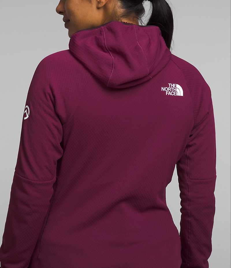 Vestes Polaires The North Face Summit Series FUTUREFLEECE™ Full-Zip Hoodie Femme Bordeaux | PARIS CRGYP