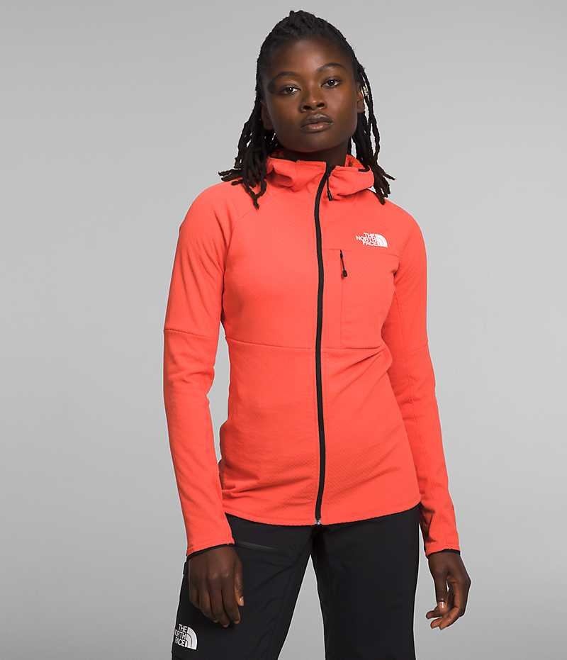 Vestes Polaires The North Face Summit Series FUTUREFLEECE™ Full-Zip Hoodie Femme Orange | FRANCE VUOME